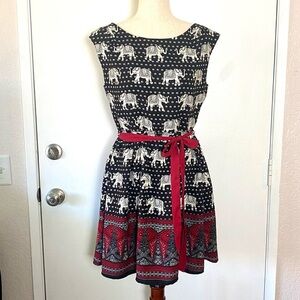 Pink Owl Elephant Dress